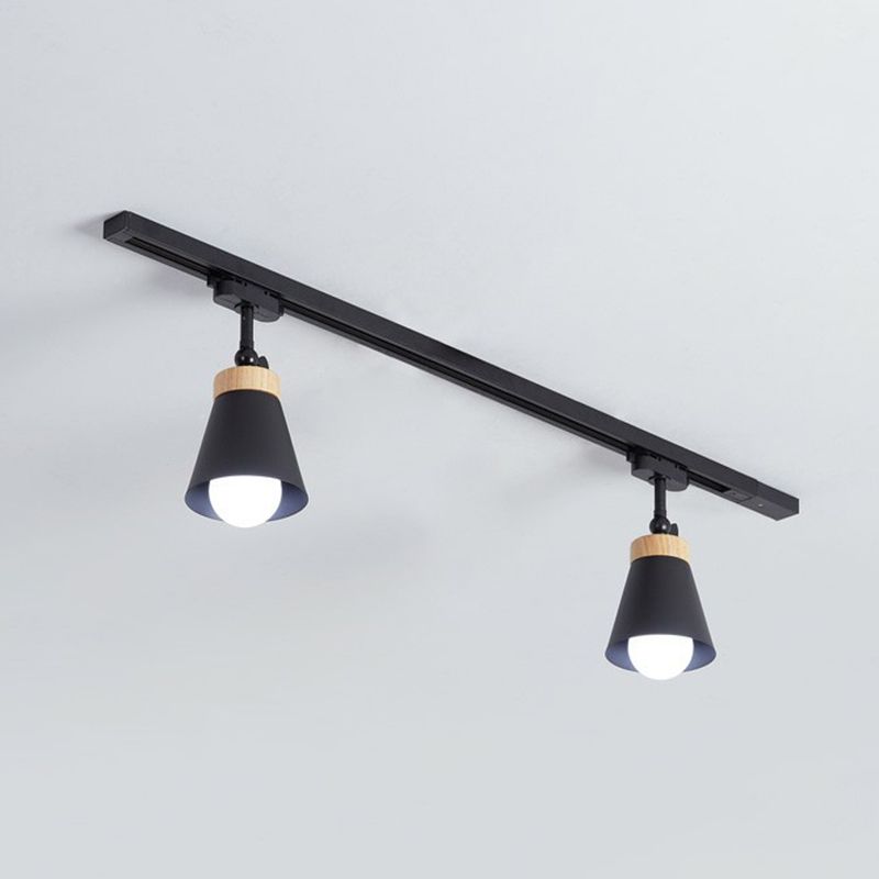 Aim Moderne LED Plafonnier Noir/Blanc Métal Chambre à coucher
