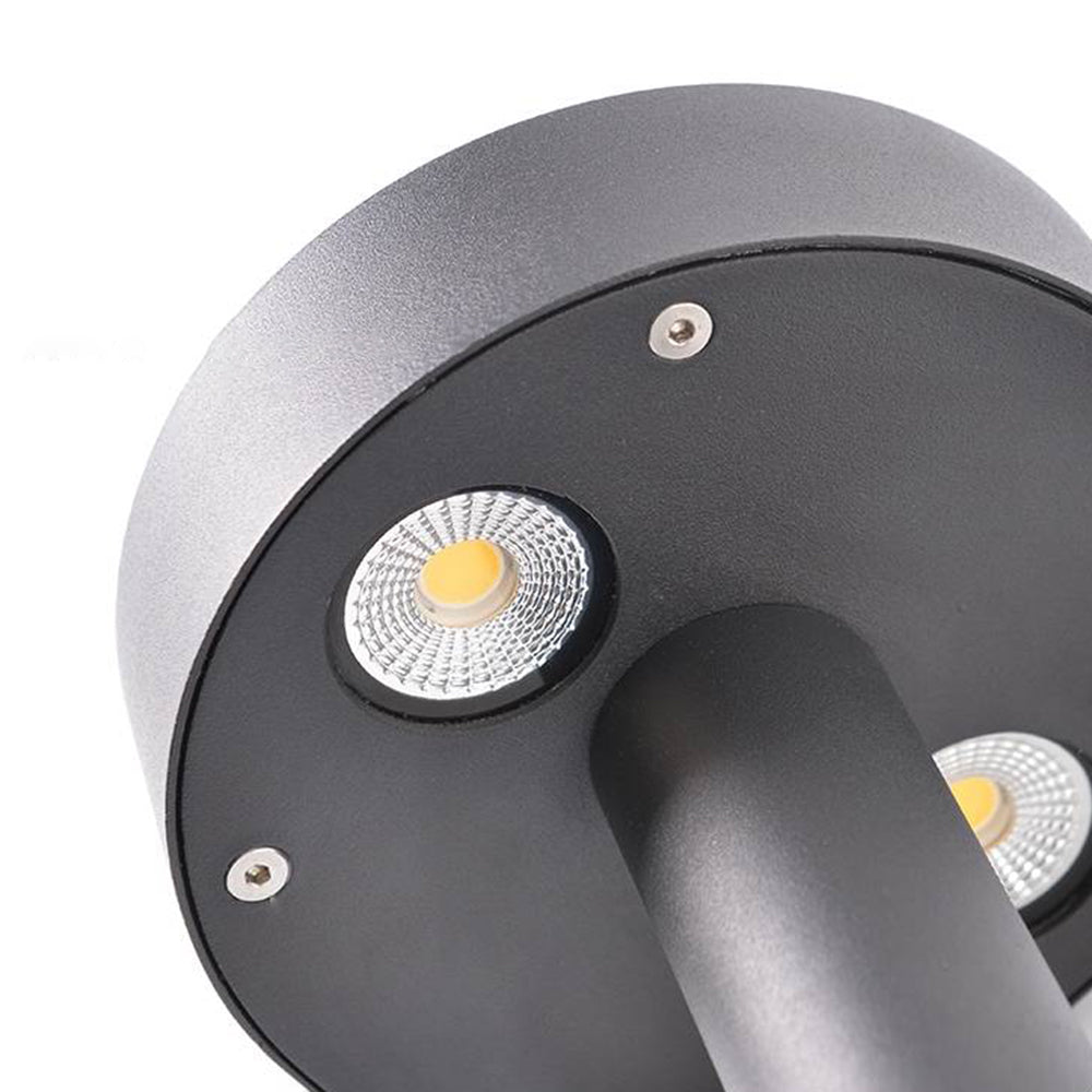 Ray Rond Moderne LED Lampadaire Extérieure Noir Métal/Verre Allée - Neutralighting