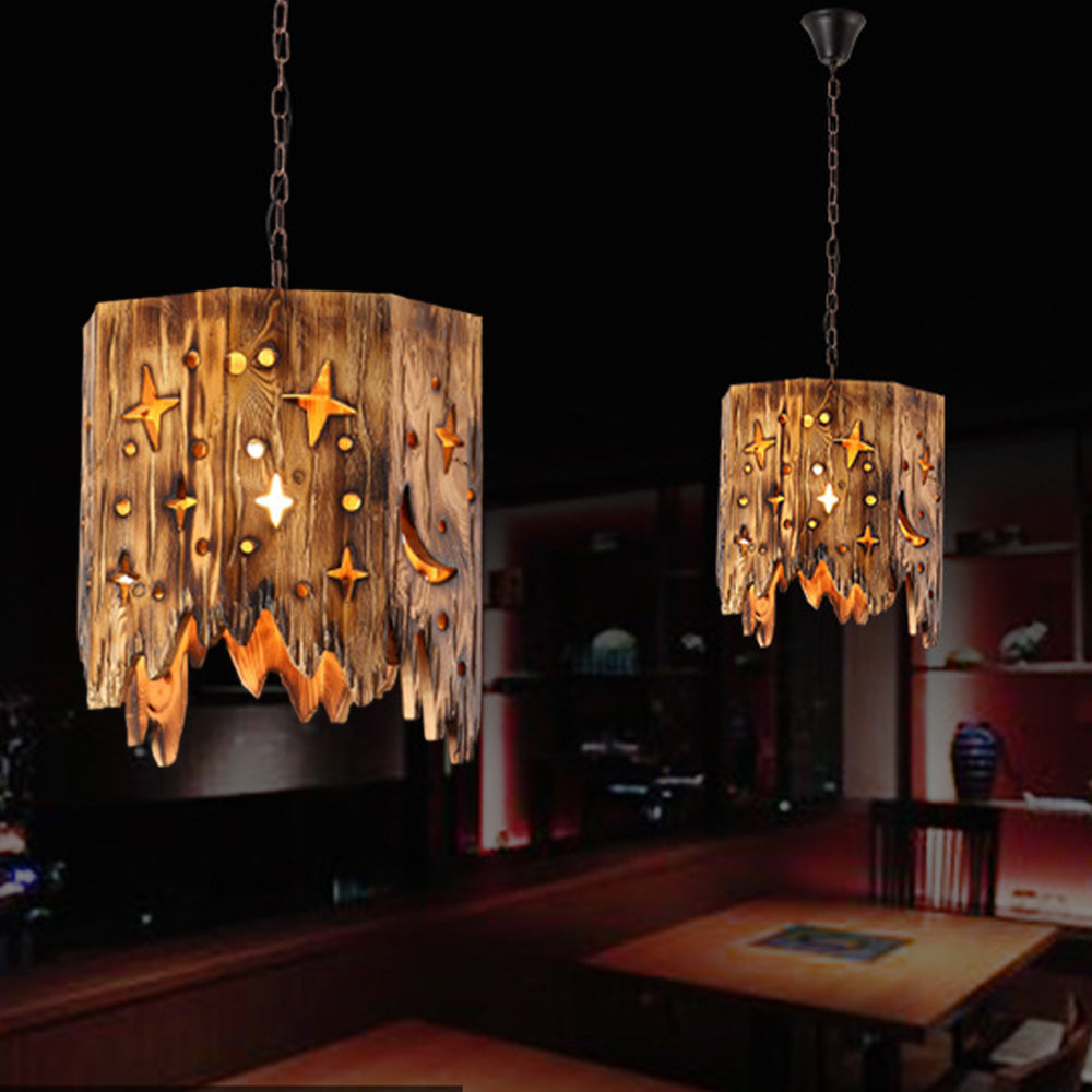 Epoch Suspension Irrégulier Rustique, Bois/Metal, Bois, Chambre - Neutralighting