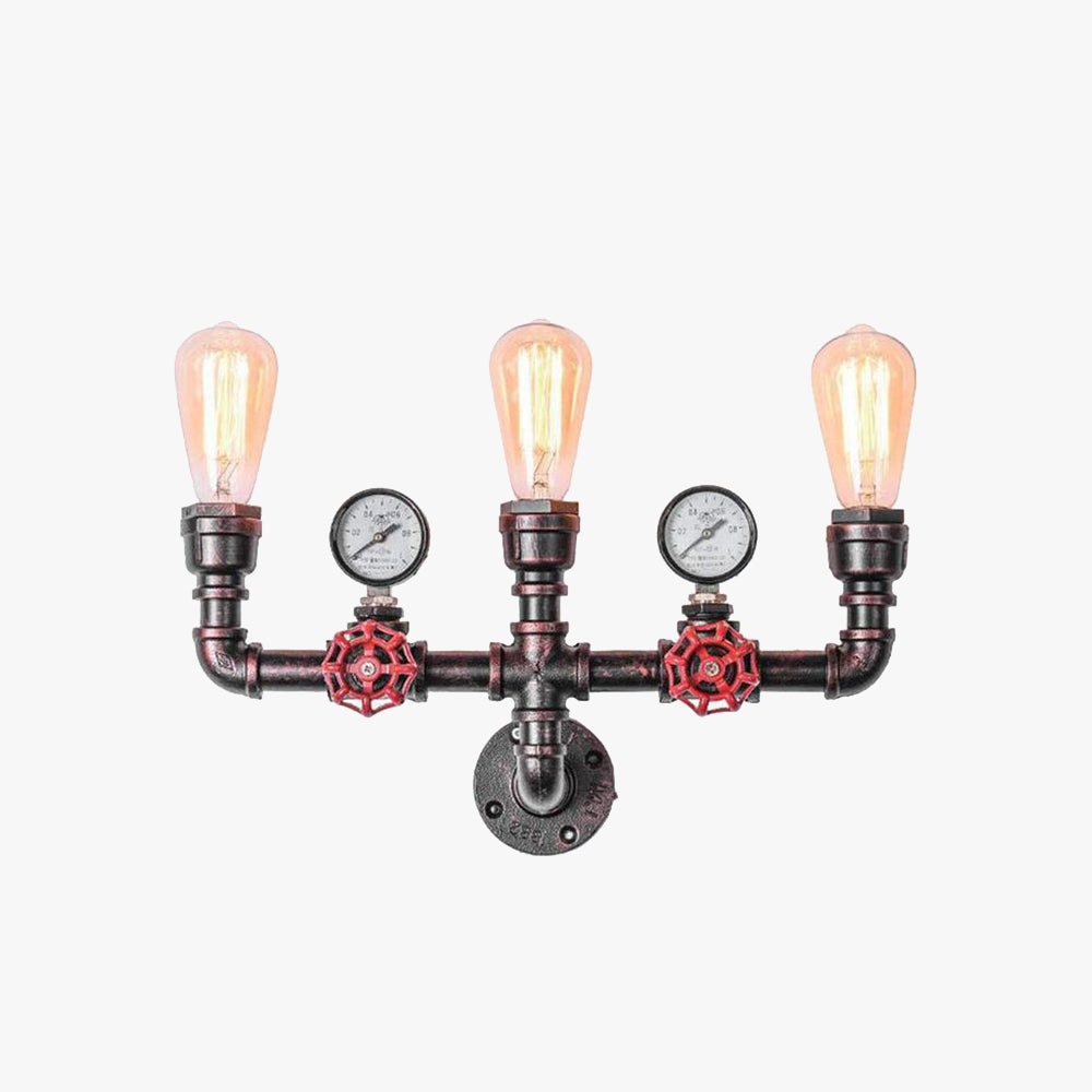Silva Applique Murale Conduite d'Eau Design Industrielle Métal Acrylique Bronze Salon - Neutralighting