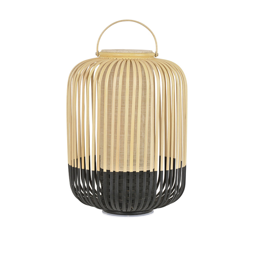 Ritta Vintage LED Lampadaire Noir/Blanc Bambou/Acrylique Extérieur - Neutralighting