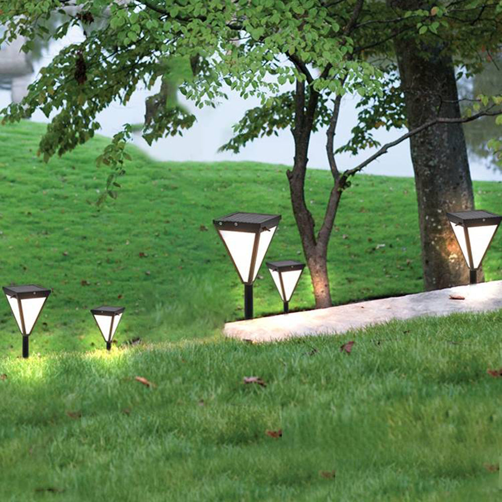 Ray Moderne LED Lampadaire Noir Métal/Verre Allée Exterieur - Neutralighting
