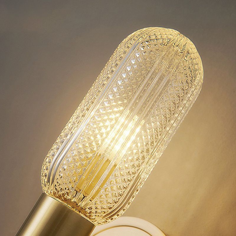 Valentina Applique Murale Luxe à Double Lumières, Métal/Verre, Or, Chambre - Neutralighting