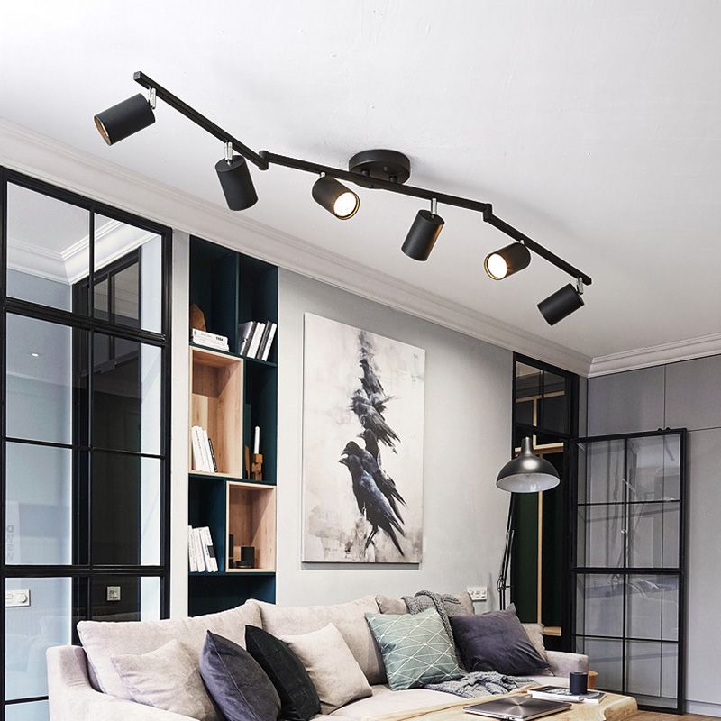 Arisha Moderne LED Plafonnier Blanc Noir Métal Salon Chambre à coucher - Neutralighting