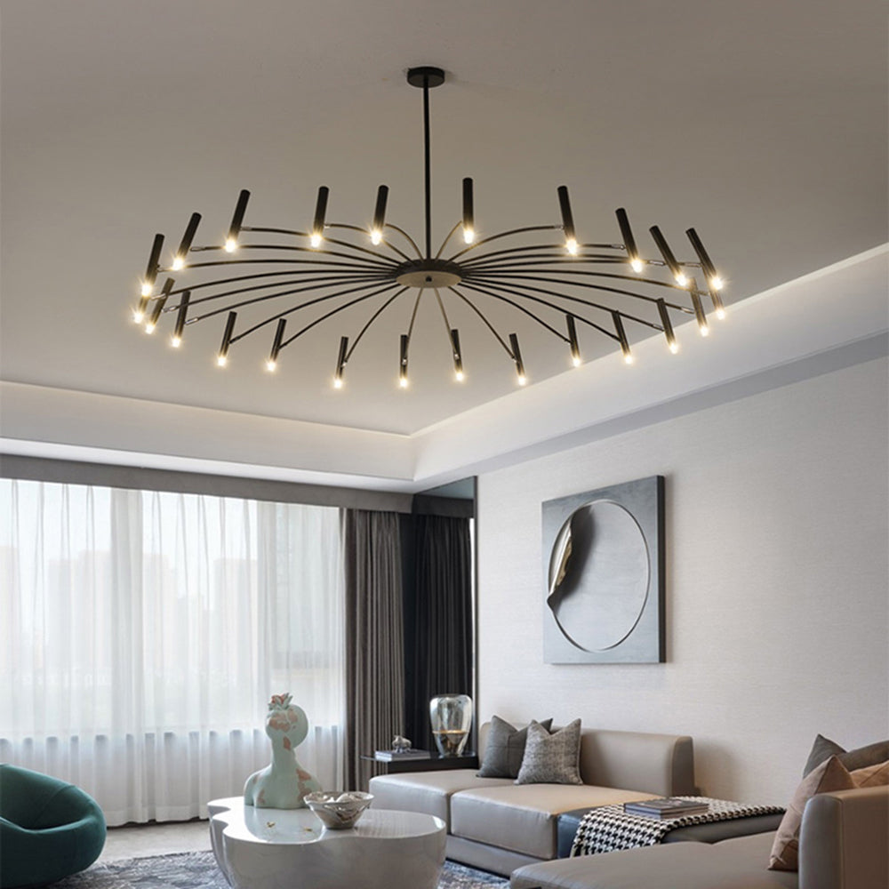 Theno Lustre Simple Noir/Blanc Etude/Salon/Salle à Manger - Neutralighting