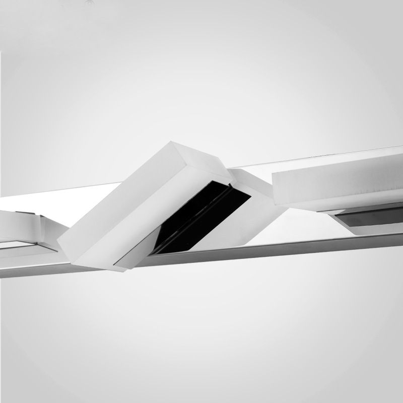 Arisha Design LED Applique Murale Miroir Carré Moderne Métal/Acrylique Argent Salle de Bain - Neutralighting