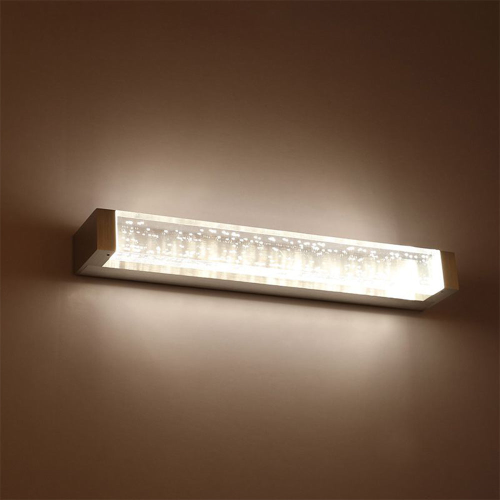 Arisha Applique Murale à Miroir Design LED Transparente Rectangulaire Moderne Métal Cristal Blanc Salle de Bain - Neutralighting
