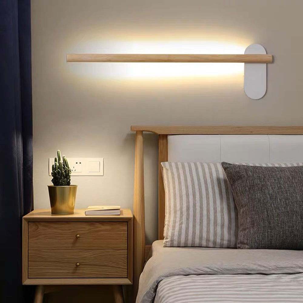 Muto Applique Miroir Linéaire Naturelle, Bois, Chambre à Coucher - Neutralighting