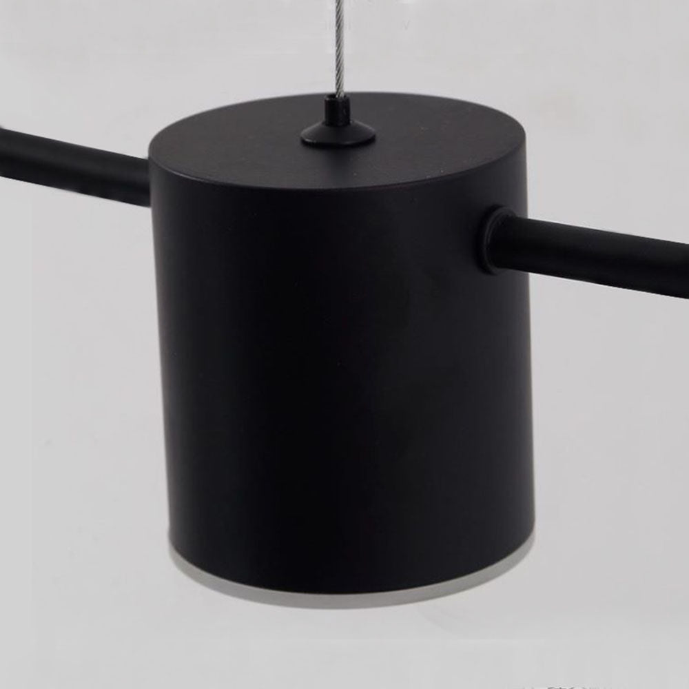 Arisha Modern LED Suspension Or Noir Métal Salon Chambre à Coucher - Neutralighting