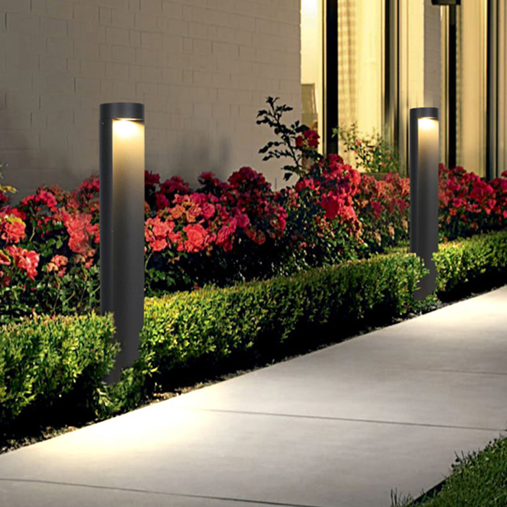 Ray Moderne Lampadaire Extérieur LED Noir Métal/Verre Jardin Couloir - Neutralighting