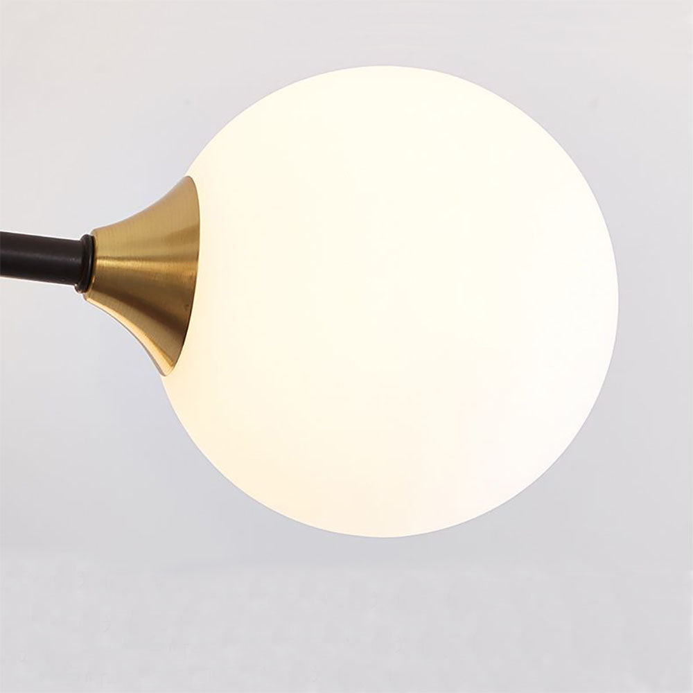 Valentina Design Italien Luminaires Suspensions Globe Moderne Métal/Verre Blanc Laiteux/Clair Chambre/Salon - Neutralighting