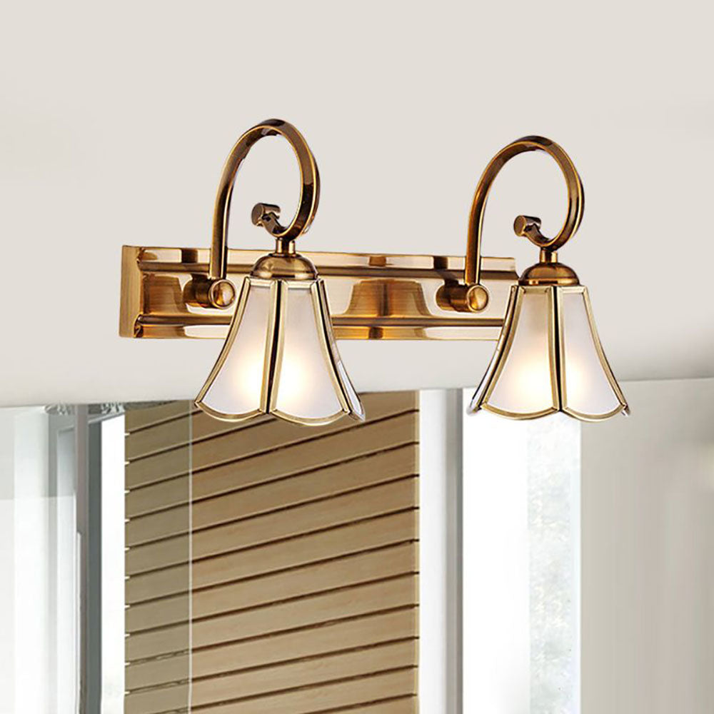 Ray Applique Murale Fleur Vintage LED Métal/Verre Or Salon/Salle de Bain - Neutralighting