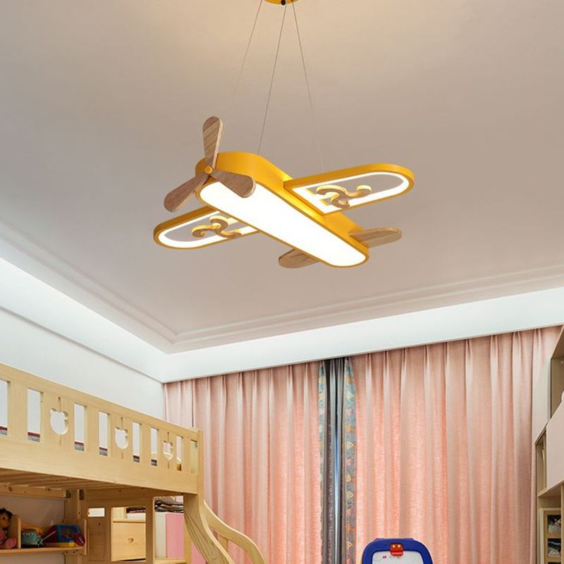Aria Moderne LED Suspension Jaune/Bleu Métal/Acrylique Salon - Neutralighting