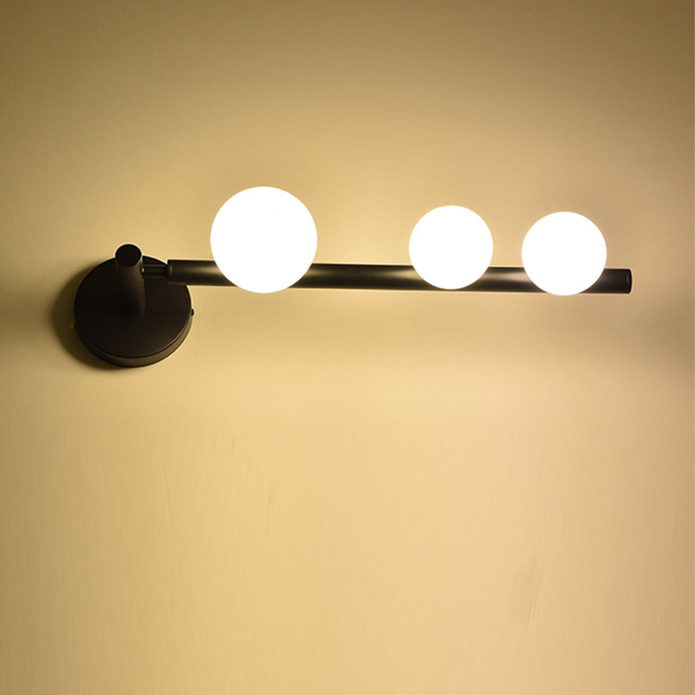 Valentina Applique Murale LED Sphérique Minimaliste Métal/Verre Or/Noir Salon/Chambre à Coucher - Neutralighting