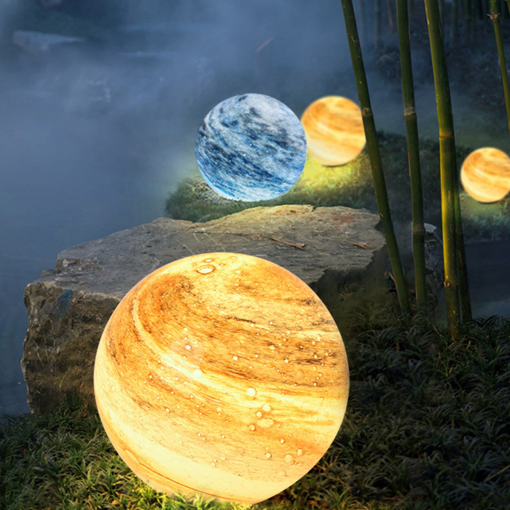 Myrah Lampadaire Boule Moderne Bleu/Curry de Lait Jardin - Neutralighting