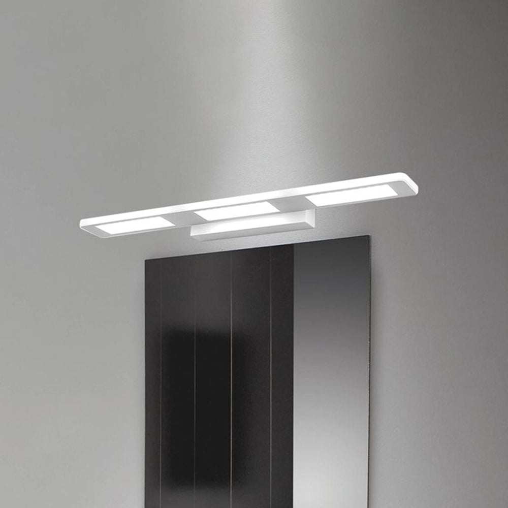Arisha Applique Murale à Miroir Rectangulaire Design LED Moderne Métal Acrylique Blanc Salle de Bain - Neutralighting