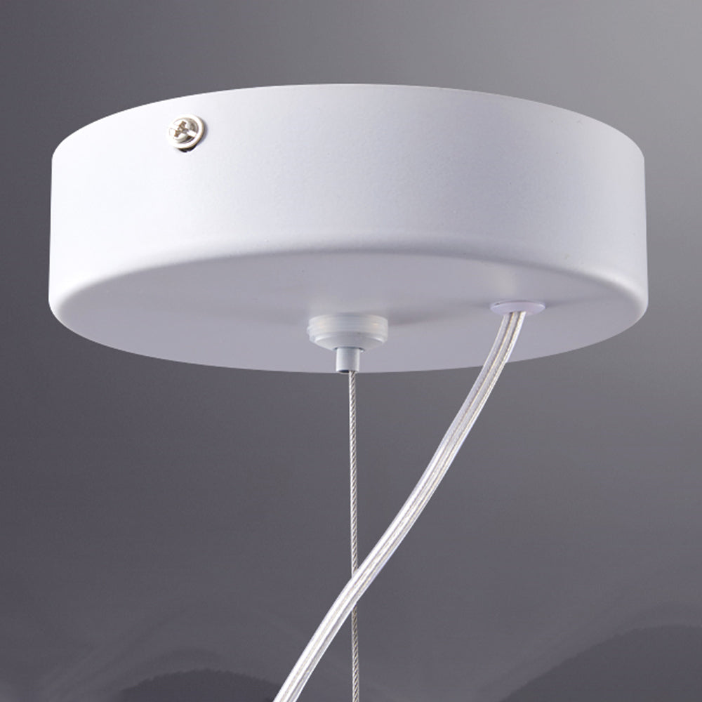 Arisha Suspension Bande Moderne, Metal/PET, Blanc, Chambre - Neutralighting