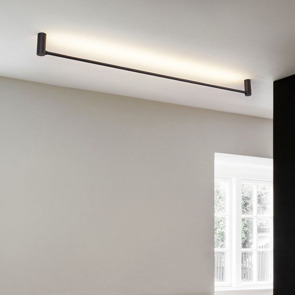 Ray Plafonnier Linéaire Minimaliste Métal/Acrylique Noir Salon/Chambre à Coucher - Neutralighting