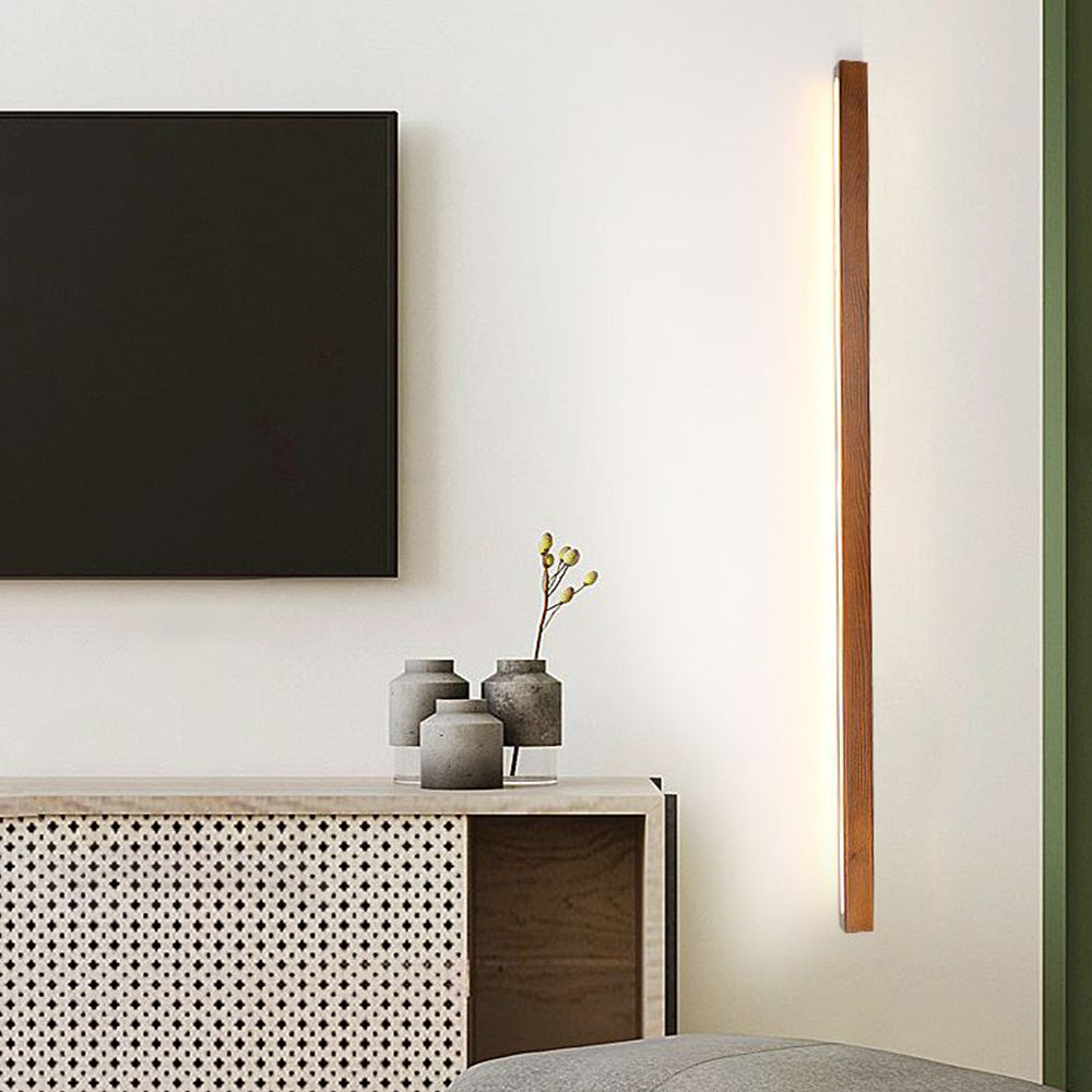 Zenx Applique Murale Linéaire Minimaliste Bois Marron/Bois Chambre - Neutralighting