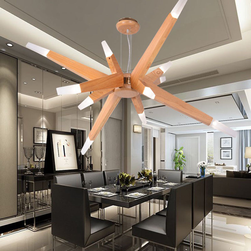 Muto Luminaires Suspensions Inégale Spoutnik Design Bois/Acrylique Chambre à Coucher - Neutralighting
