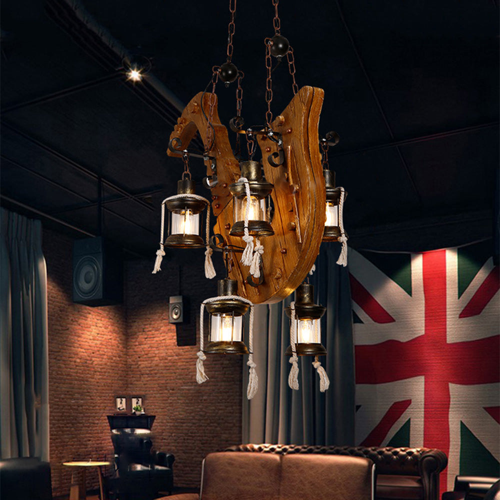 Epoch Suspension Saxophone Retro, Metal/Bois, Noir/Marron, Salon - Neutralighting