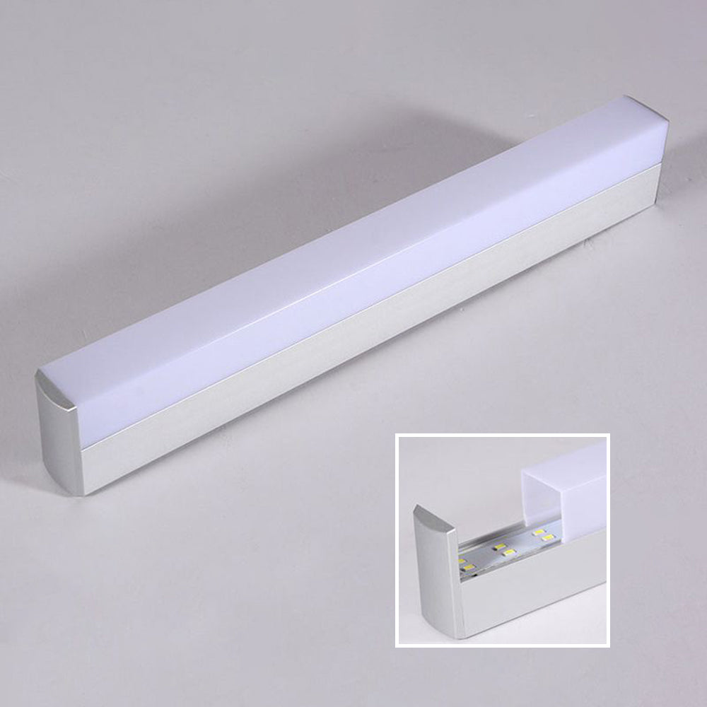 Arisha Applique Murale à Miroir Moderne Design LED Rectangulaire Métal Acrylique Blanc Salle de Bain - Neutralighting