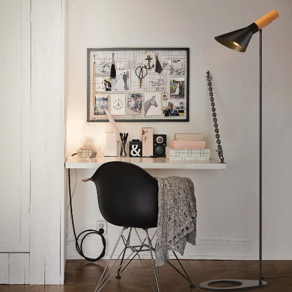 Arisha Design Lampadaire Minimalisme Métal Blanc/Noir Salon/Chambre à Coucher Intérieur