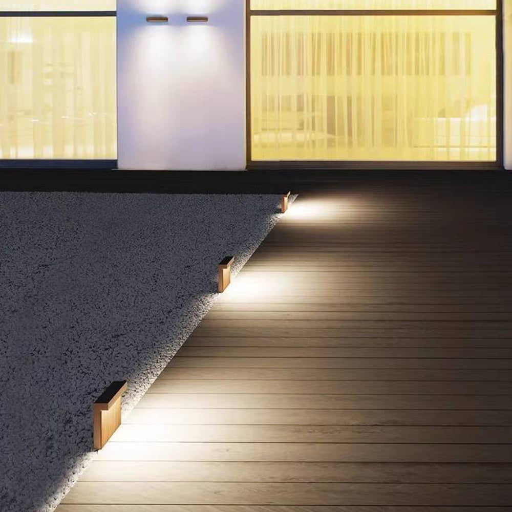 Gisil Extérieure Géométrique Minimaliste. Métal. Bois. Extérieur - Neutralighting