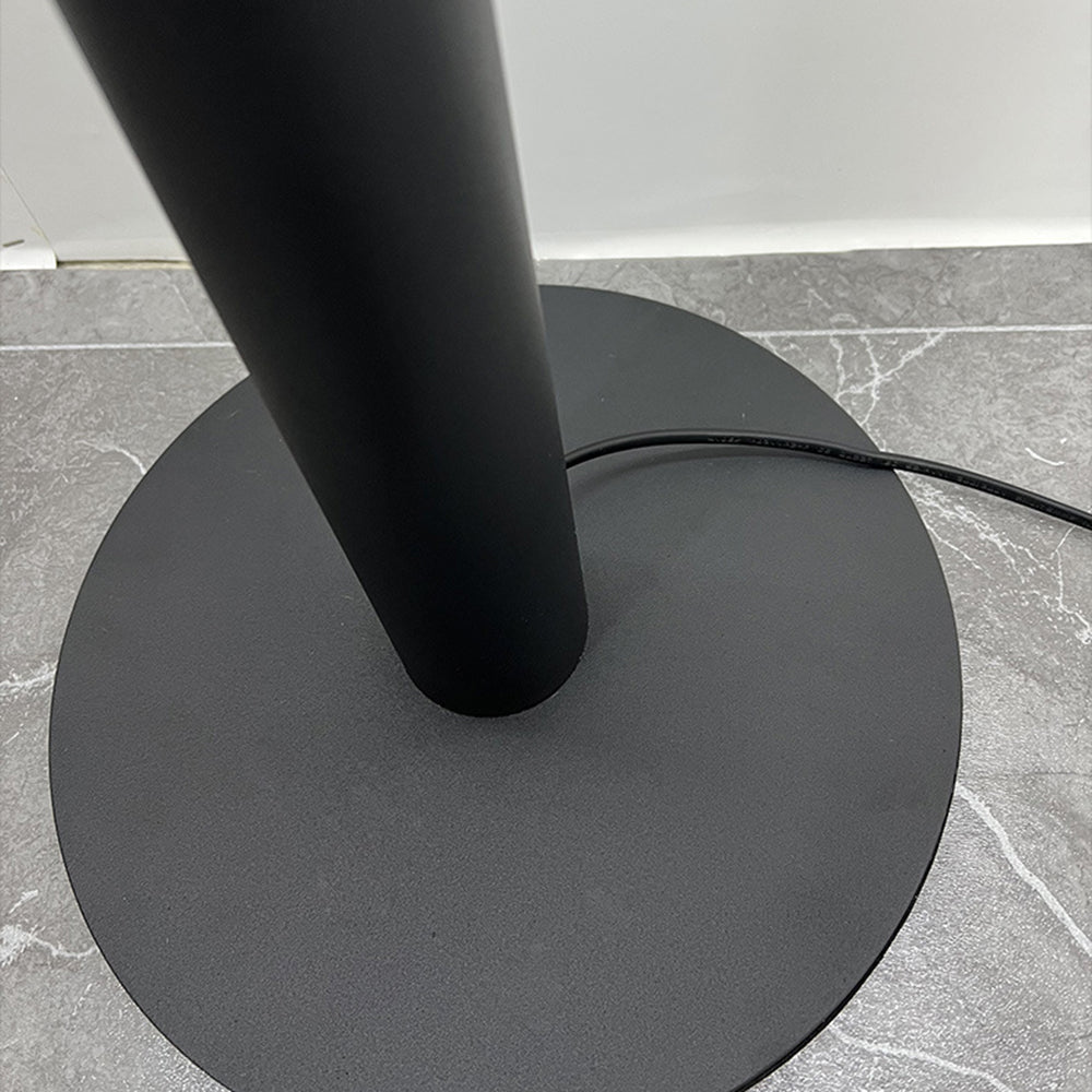 Mira Design Lampadaire Rond Nordique Métal Noir Bureau/Chambre à Coucher