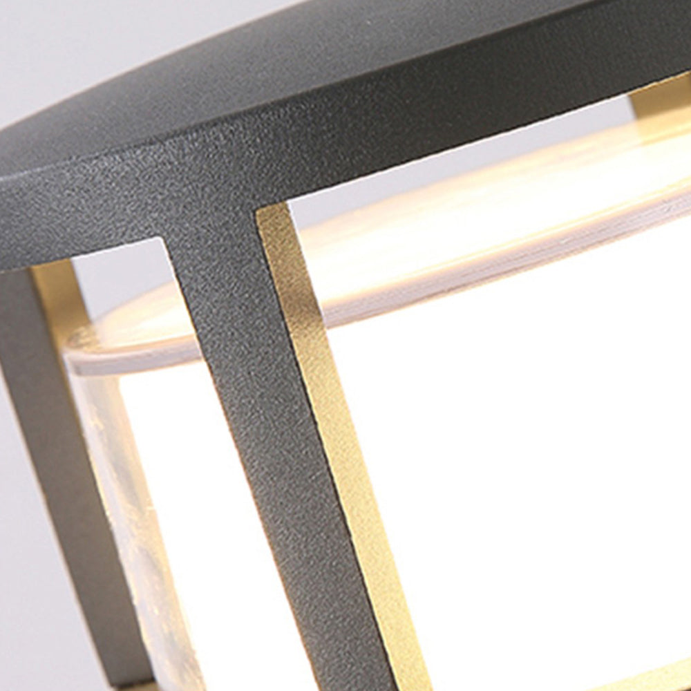 Ray Lampadaire Cylindre Moderne, Métal/Acrylique, Noire/Blanche, Jardin - Neutralighting
