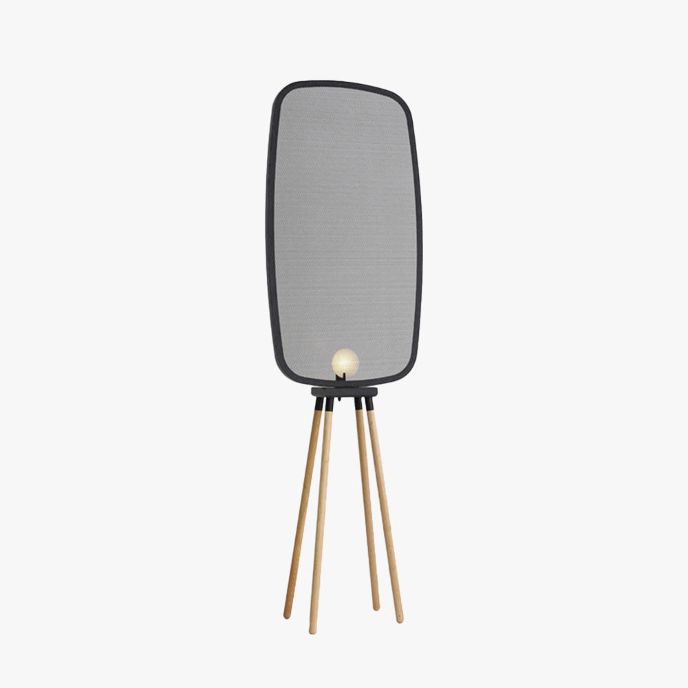 Arisha Lampadaire Géométrique Moderne, Métal/Bois, Gris, Salon