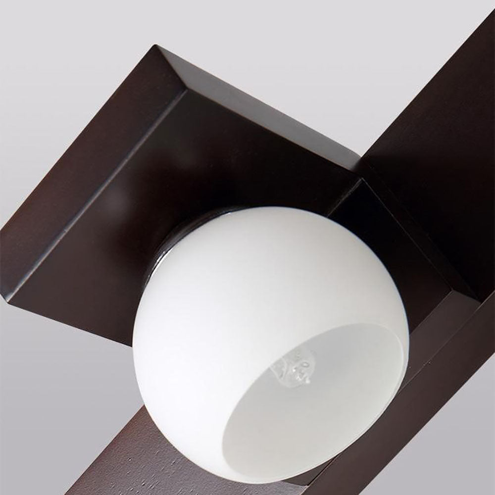 Muto Applique Murale à Miroir Intérieur Ronde Vintage LED Bois/Verre Burn Salle de Bain - Neutralighting