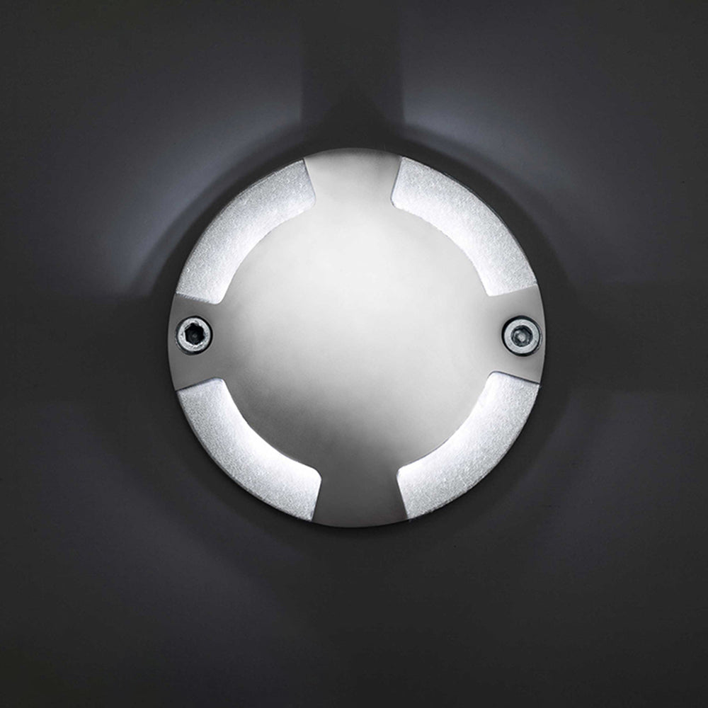 Ray Éclairage Escalier Extérieur/Lampe Extérieure Rond Moderne, Métal/Verre, Noir, Cour - Neutralighting