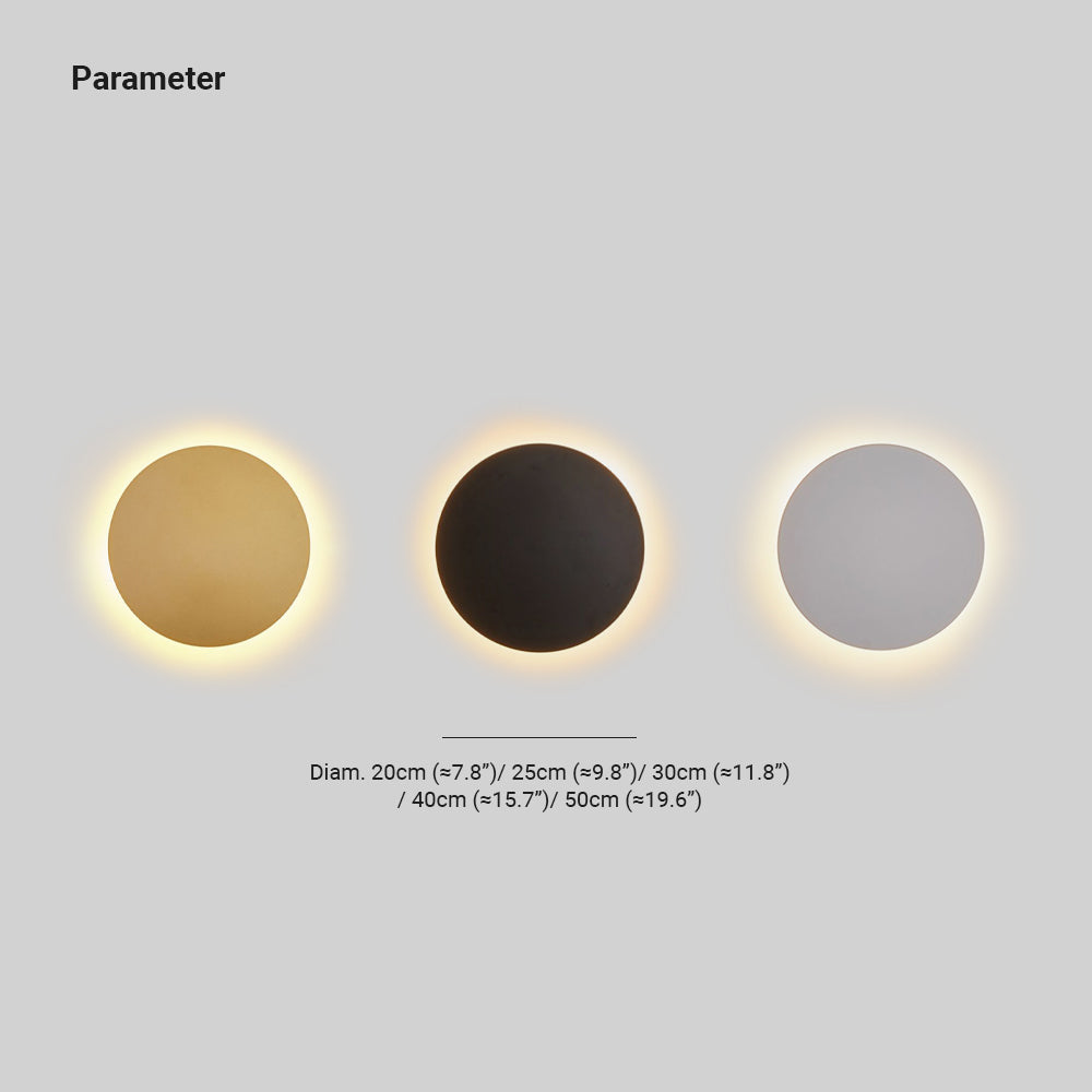 Kyris Applique Murale Ronde Minimaliste Noir/Or/Blanc. Salon - Neutralighting