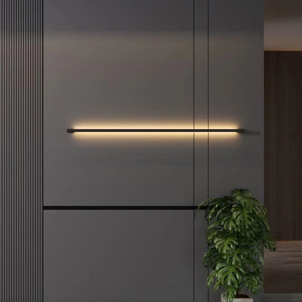Liora Applique Murale Linéaire Mince Moderne. Noir. Salon - Neutralighting