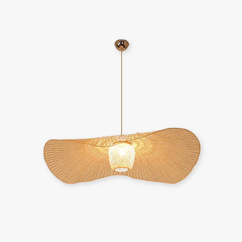 Ritta Suspension Rond Vintage, Bambou/Bois, Bois, Salon - Neutralighting