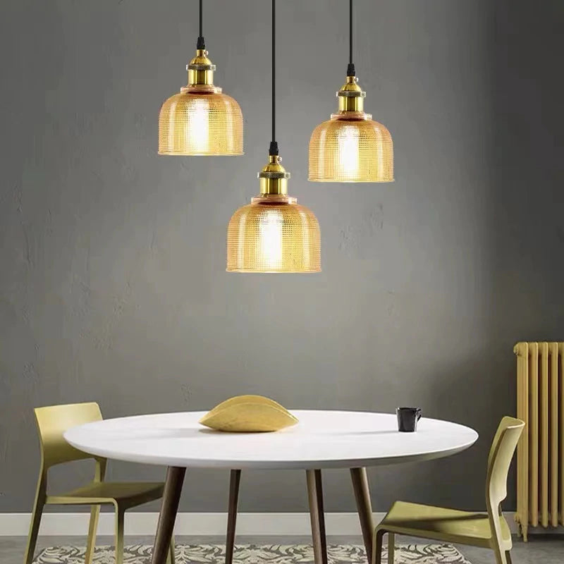 Ilira Vintage Luminaires Suspension. Bleu/Rouge/Transparent/Ambre