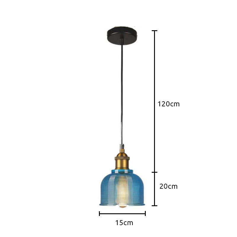 Ilira Vintage Luminaires Suspension. Bleu/Rouge/Transparent/Ambre
