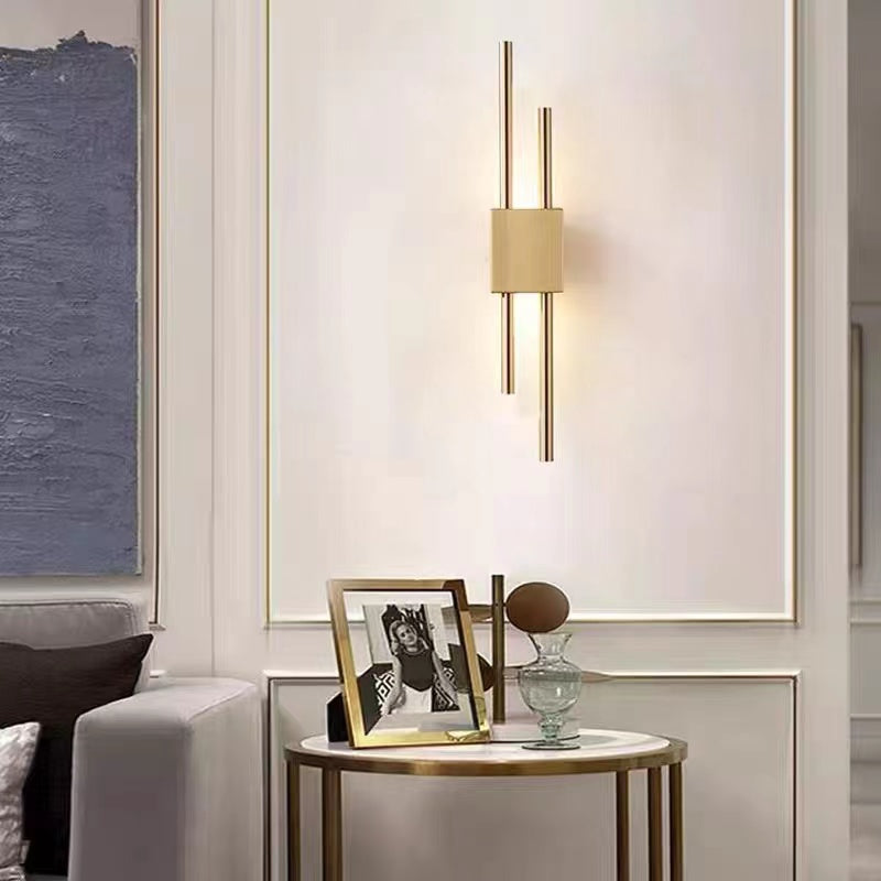 Drena Applique Murale Linéaire Moderne Marbre. Blanc/Vert/Or. Salon - Neutralighting