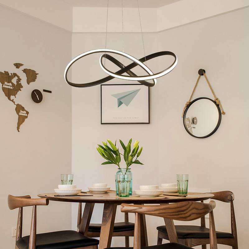 Arisha Luminaires Suspension d'anneaux Contemporains Minimaliate, Métal - Neutralighting