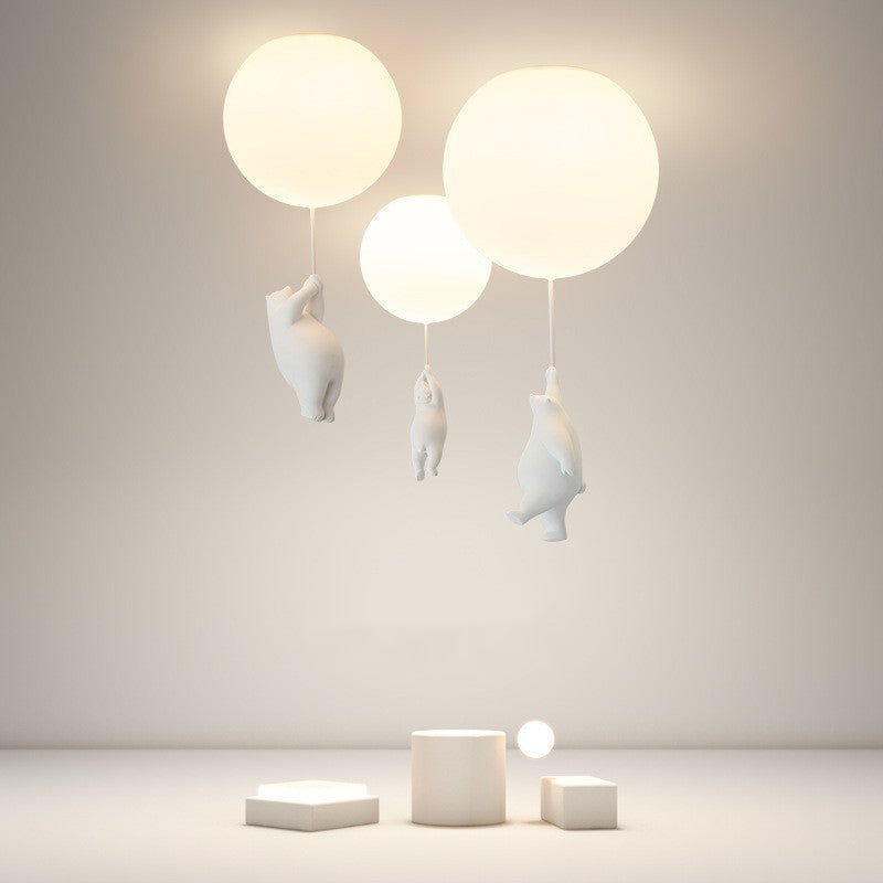 Bear Balloon Suspension/ Plafonnier Ballon Moderne Résine Chambre - Neutralighting