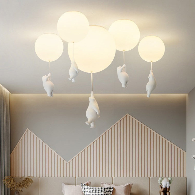 Bear Balloon Suspension/ Plafonnier Ballon Moderne Résine Chambre - Neutralighting