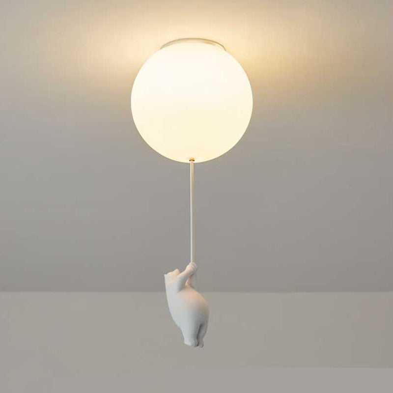 Bear Balloon Suspension/ Plafonnier Ballon Moderne Résine Chambre - Neutralighting