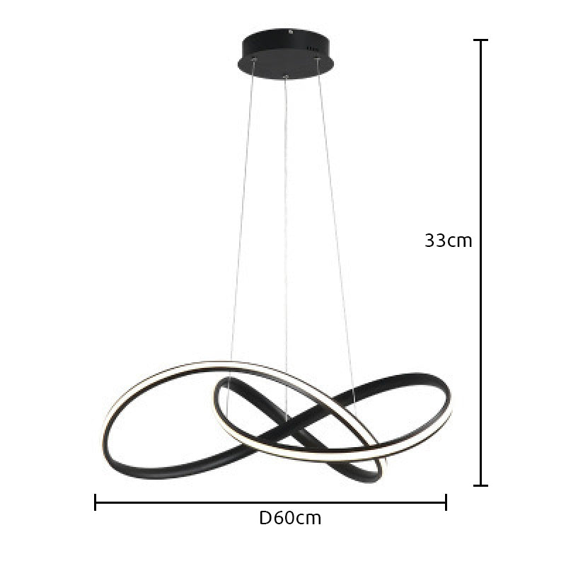 Arisha Luminaires Suspension d'anneaux Contemporains Minimaliate, Métal - Neutralighting