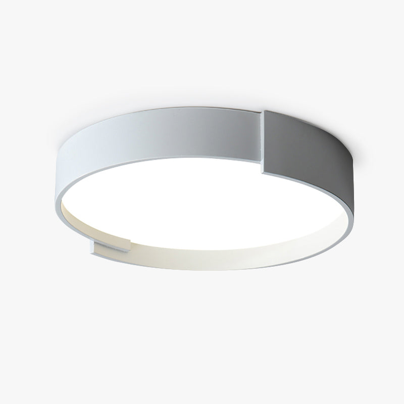 Arisha Plafonnier Rond Moderne, Métal/Acrylique, Blanc/Gris/Vert/Doré, Salon - Neutralighting