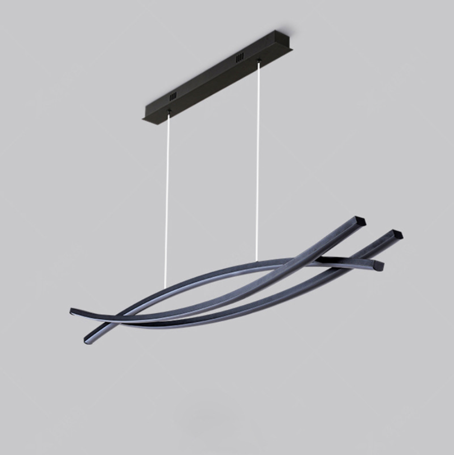 Arisha Suspension Courbe LED Moderne Métal Salle à manger - Neutralighting