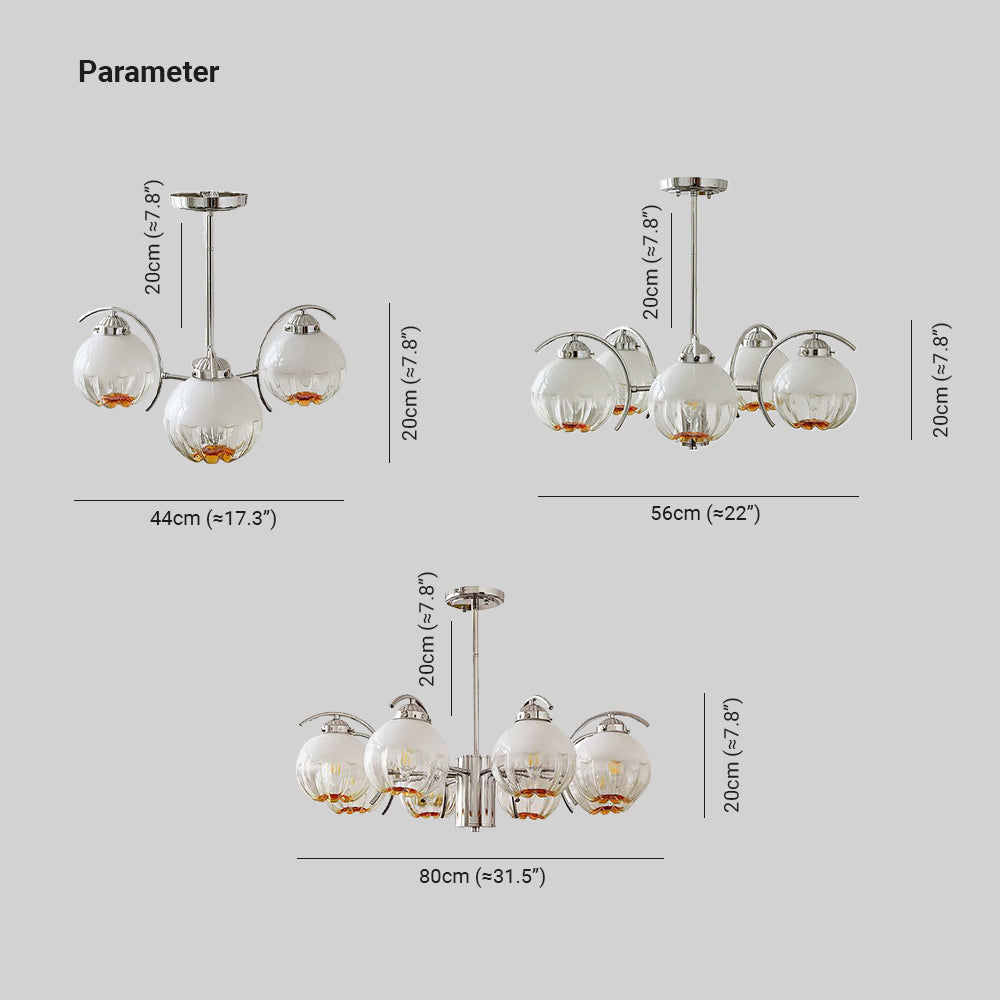 Valentina Lustre Moderne, Metal/Verre, Blanc, Chambre - Neutralighting