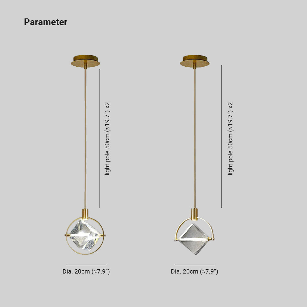 Kristy Suspension Luxe Moderne Métal/Cristal Salle à manger - Neutralighting