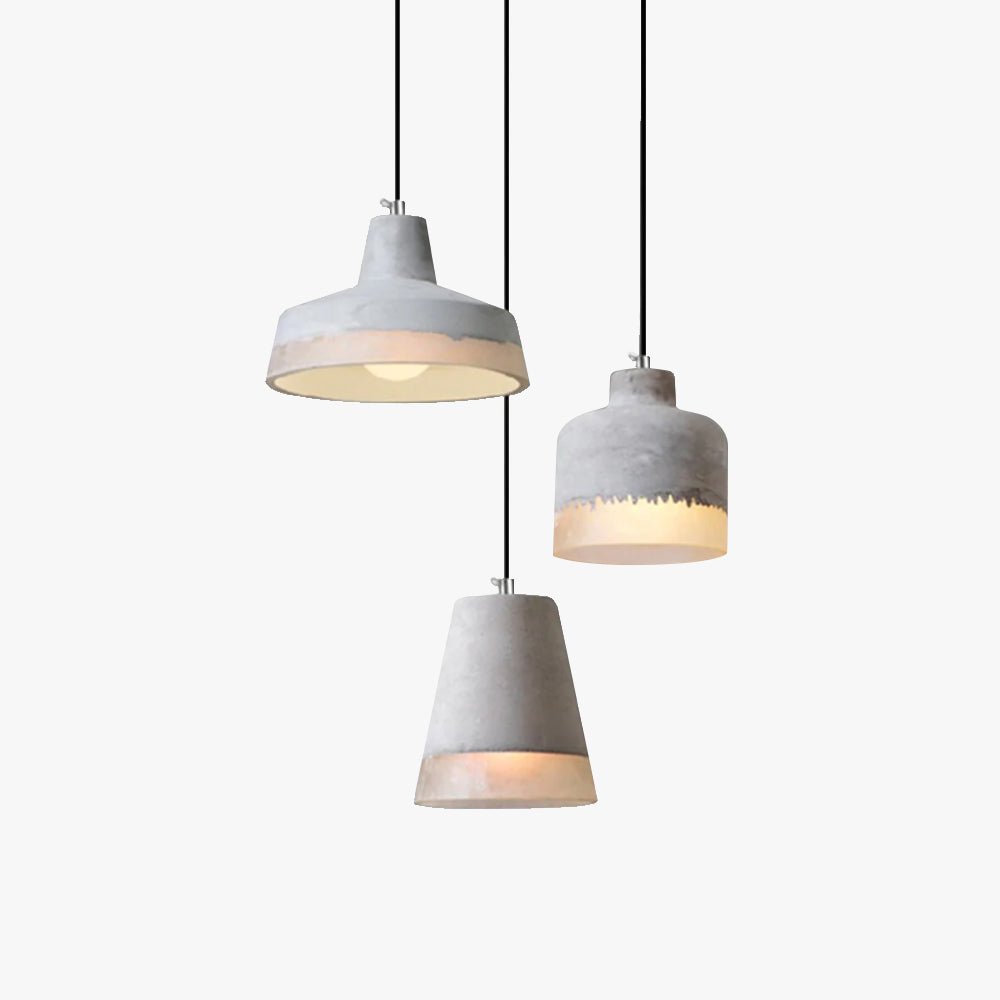 Avi Industriel LED Suspension Ciment/Résine Bar Salle À Manger - Neutralighting