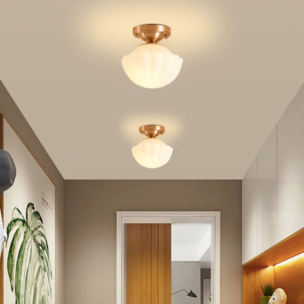 Arisha Vintage LED Plafonnier Laiton Métal Verre Salon Salle à manger - Neutralighting